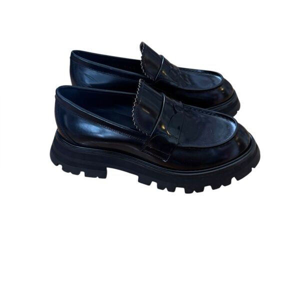 Alexander McQueen Black Leather Wander Loafers Size 36.5 - Picture 3 of 9